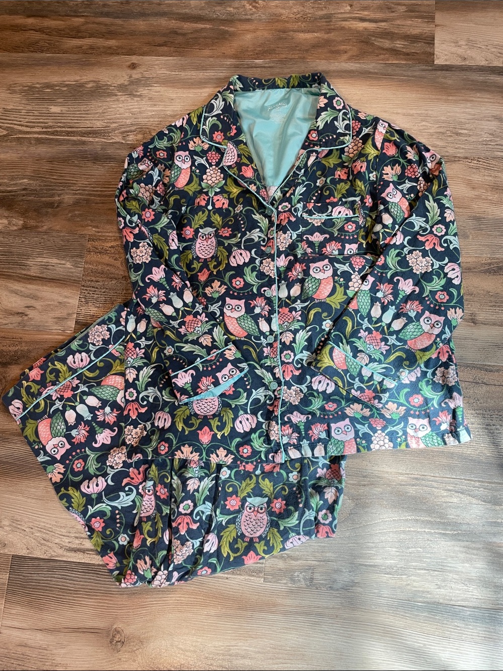 Nick & Nora’s Owl Flannel Cotton  Pajamas